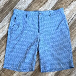 PGA Tour Sky Blue Golf Club Patterned Men's Shorts